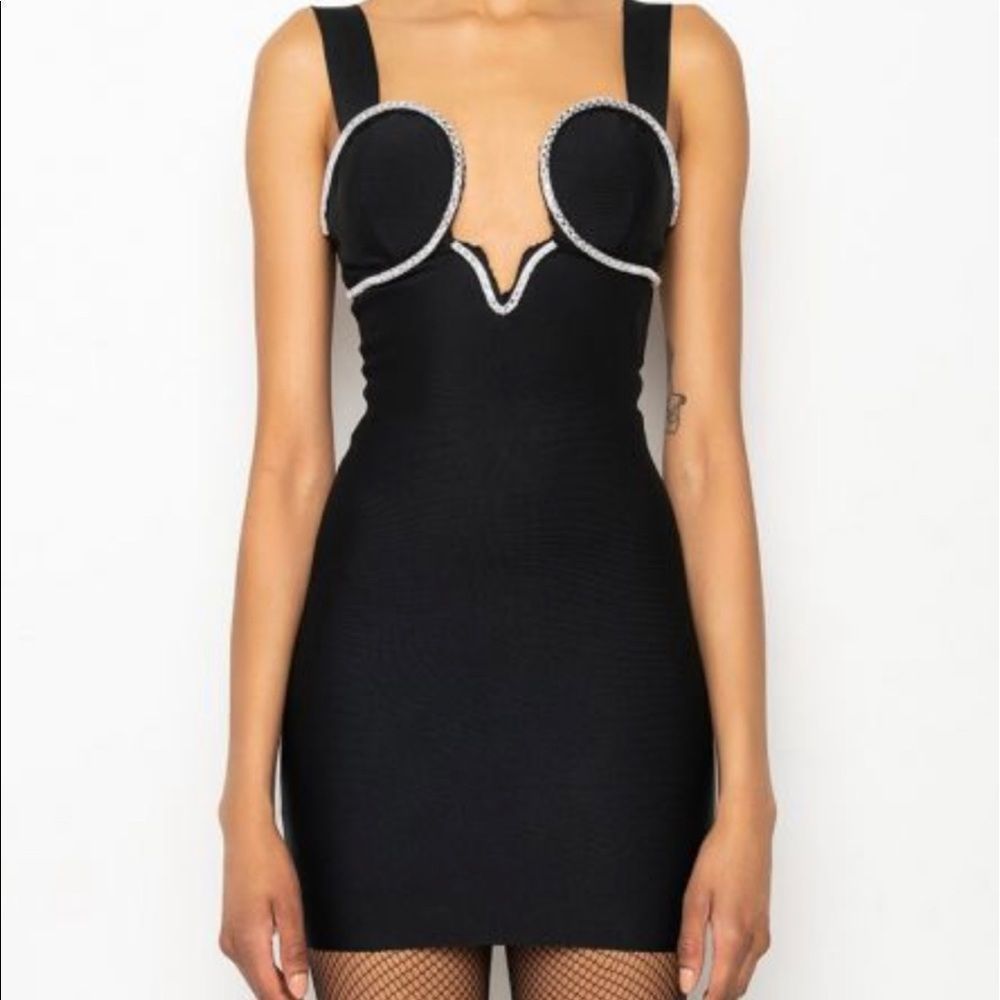 Akira Take the Plunge Bandage Dress - Picture 2 of 5